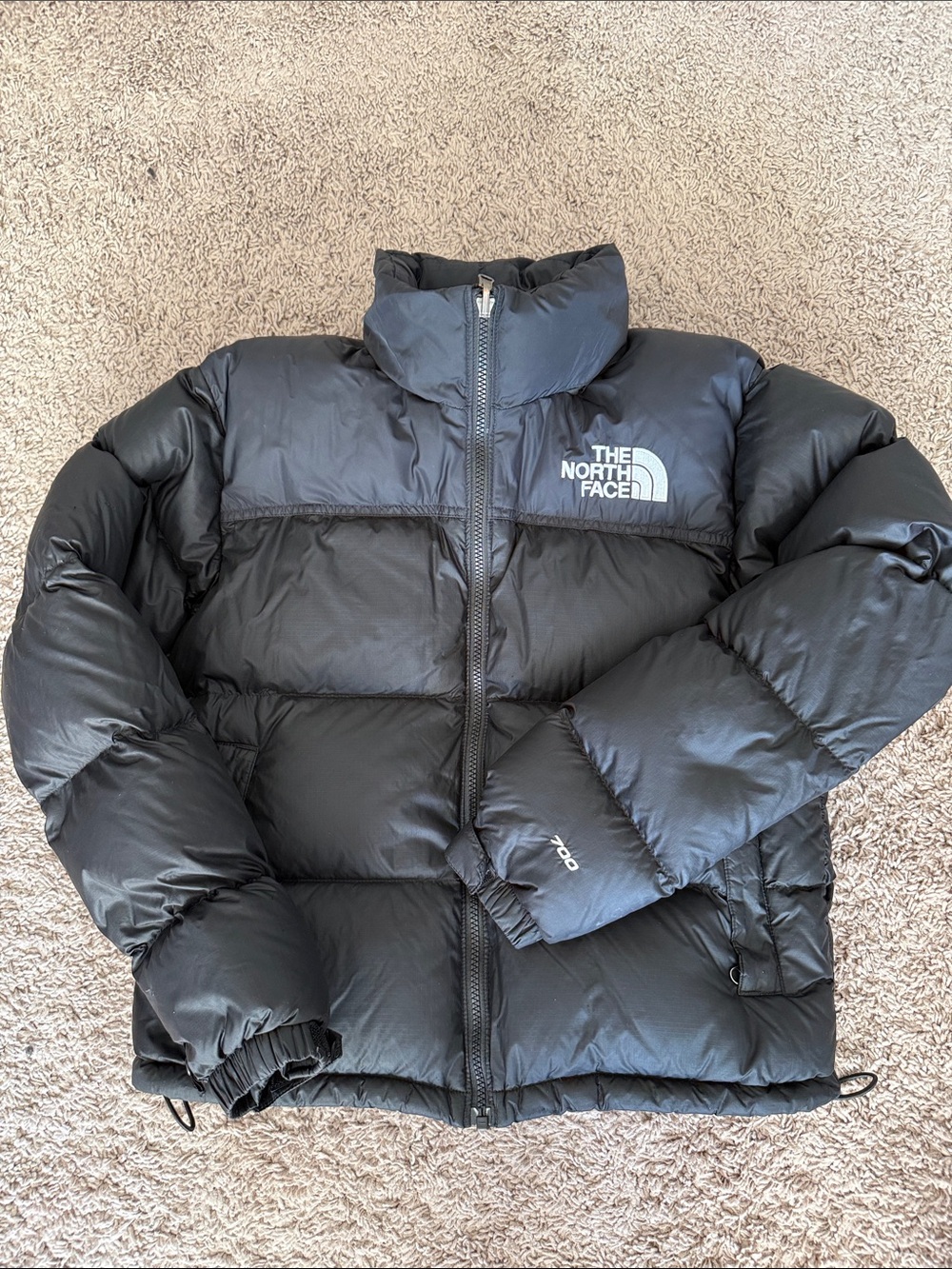 The North Face Women’s Nuptse Cropped 700 Puffer Jacket Black S - Picture 6 of 7